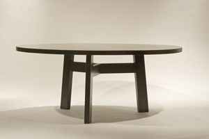 walnut dining table-round